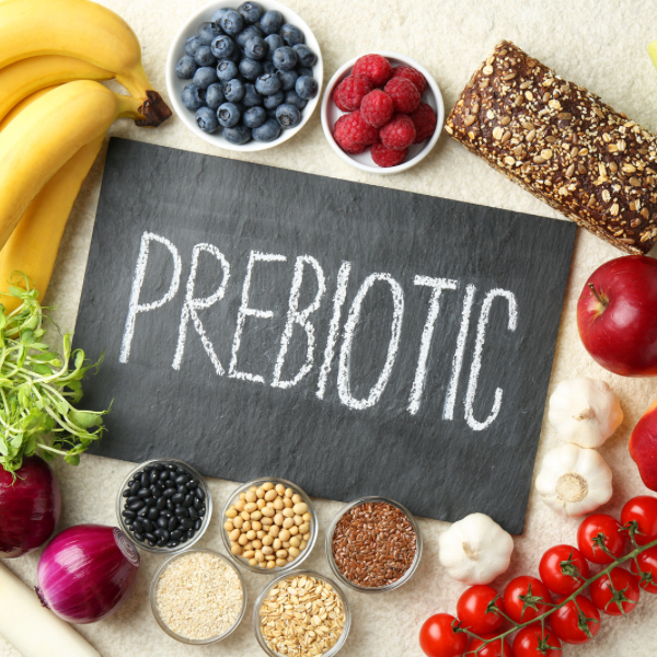 Prebiotic foods supporting gut health improvement