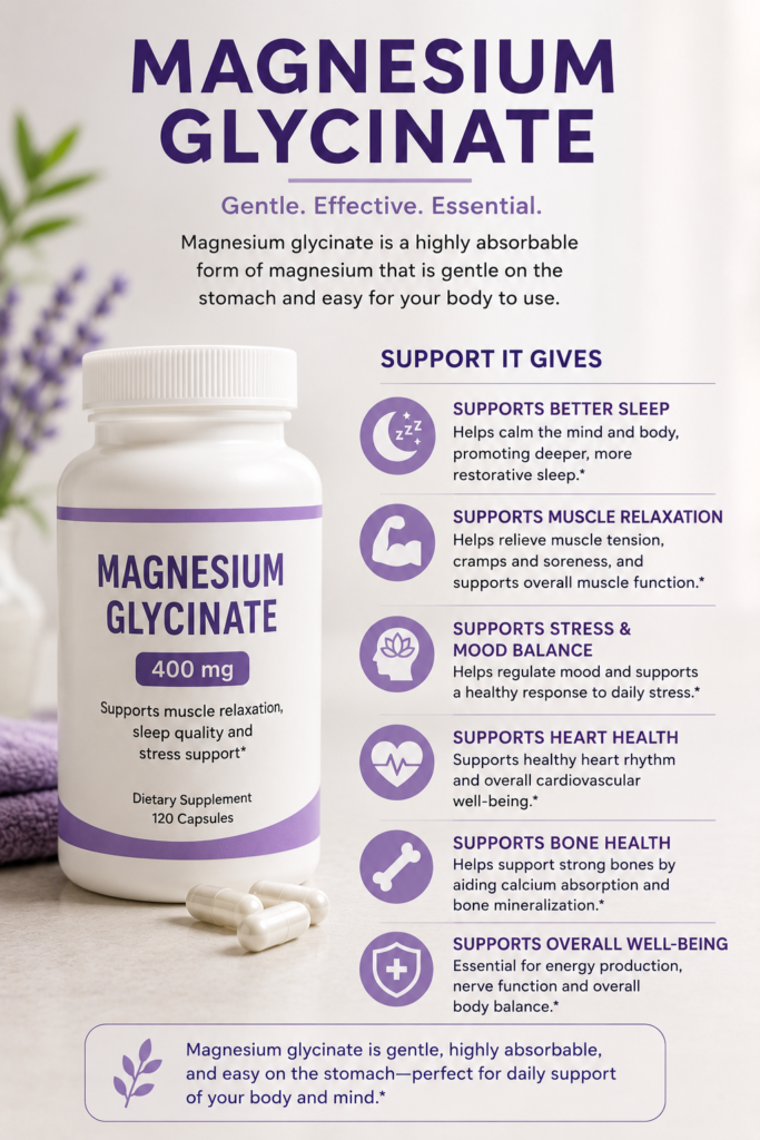 Magnesium glycinate for PCOS