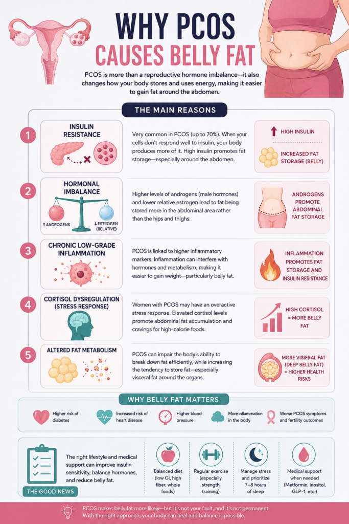 causes of PCOS belly fat